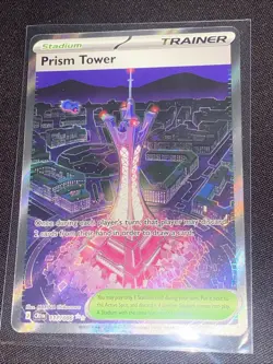 Prism Tower 111/086 Me04: Chaos Rising Holo Pokemon TCG Trainer CRI Pack Fresh - Image 1