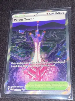 Prism Tower 111/086 Me04: Chaos Rising Holo Pokemon TCG Trainer CRI Pack Fresh - Image 2