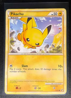 2010 Pokemon HeartGold & SoulSilver Undaunted Pikachu #61/90 - Image 1