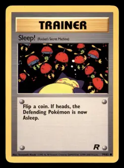 Sleep! 79/82 Common Team Rocket Pokemon Unlimited Lightly Played - Image 1