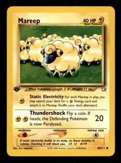 Mareep 65/111 Common Neo Genesis Pokemon 1st Edition Near Mint - Image 1