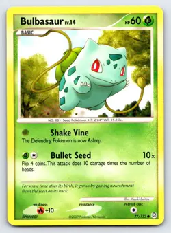 Bulbasaur 77/132 Common Secret Wonders Pokemon Lightly Played - Image 1