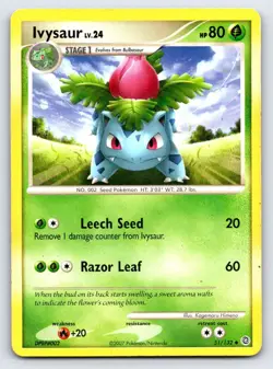 Ivysaur 51/132 Uncommon Secret Wonders Pokemon Lightly Played - Image 1