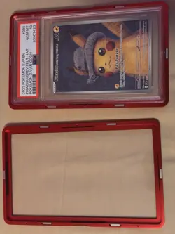 2023 Pokemon X Van Gogh Pikachu With Grey Felt Hat Black Star Promo #085 PSA 10 - Image 3