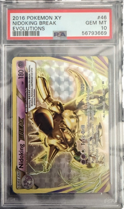 2016 POKEMON JPN EXPANSION 20TH ANV 1ST ED #044 NIDOKING BREAK PSA 10 - Image 1
