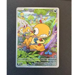 Pokemon Scraggy 138/086 Sv: White Flare Holo Illustration Rare English Card - Image 1