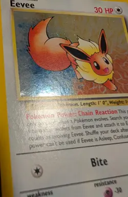 Pokemon Card Wizards Black Star Promo Eevee #11 Holo SWIRL - Image 3