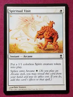 Magic The Gathering SAVIORS OF KAMIGAWA SPIRITUAL VISIT white card MTG - Image 1