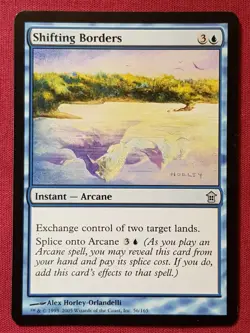 Magic The Gathering SAVIORS OF KAMIGAWA SHIFTING BORDERS blue card MTG - Image 1