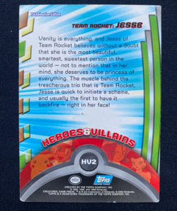 Pokemon Team Rocket Jesse HV2 Heroes Villains Topps Card Series 2 TV Edition MP - Image 2