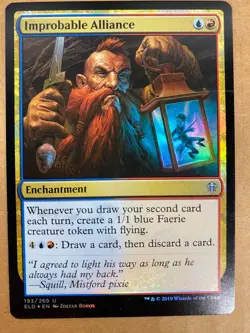 MTG 1x FOIL Improbable Alliance 193 Throne of Eldraine Magic the Gathering x1 NM - Image 1