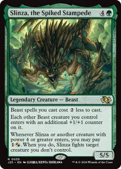 MTG Slinza, the Spiked Stampede (Anime) [Foundations Jumpstart] Near Mint Magic - Image 1