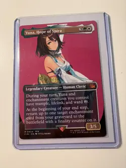 Magic: the Gathering Final Fantasy MTG FIN #404 Yuna, Hope of Spira Borderless - Image 1