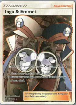 Ingo & Emmet (Full Art) Ultra Rare SM - Team Up 176/181 NM Holofoil - Pokemon - Image 1