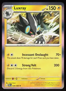 Luxray 028/088 Rare Perfect Order Pokemon Holo Near Mint - Image 1