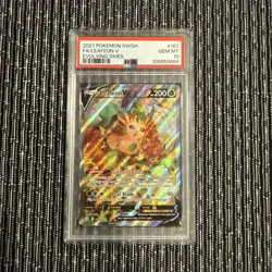 2021 Pokemon Sword & Shield Evolving Skies LEAFEON V #167 FA FULL ART PSA 10 GEM - Image 1