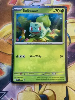 Pokemon Scarlet & Violet 151 Bulbasaur SVP 046 Cosmos Holo Black Star Promo NM - Image 1