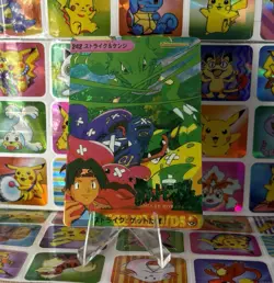 Pokemon Pikachu Holo Prism Vintage Pocket Monsters Vending Sticker 1998 Bandai - Image 1