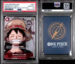 PSA 10 - Monkey.D.Luffy P-001 - One Piece Premium Collection 25th Anniversary - Image 1