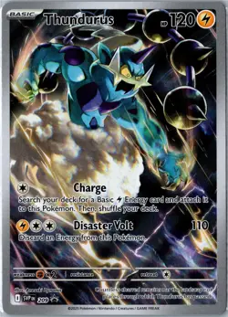 Pokemon Card - Thundurus 209 Scarlet & Violet Promo Holo Near Mint - Image 1
