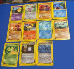 Pokemon TCG Aquapolis 11 Card E-series lot Hitmonchan Mankey Ponyta Horsea Onix - Image 1