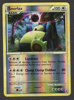 Snorlax 33/95 Reverse Holo Rare LMP Pokemon Card HQ Scan - Image 1