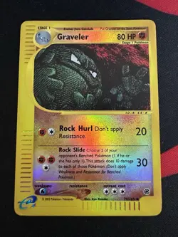LP (Reverse Holo) Pokemon GRAVELER Card EXPEDITION Base Set 79/165 Foil - Image 1