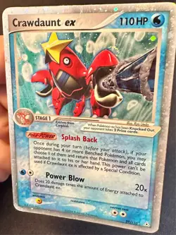 Crawdaunt ex SWIRL! 99/110 2006 EX Holon Phantoms Pokemon Card Holo Rare - Hp - Image 2