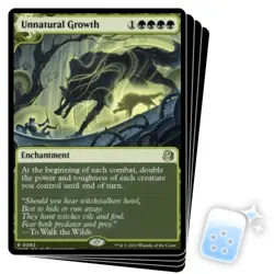 UNNATURAL GROWTH X4 Wilds Of Eldraine: Enchanting Tales WOT Magic MTG MINT CARD - Image 1
