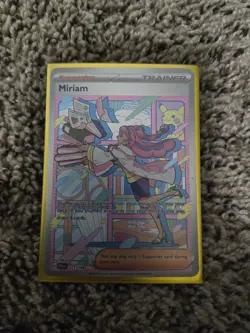 Pokemon cards from the Scarlett and violet base set Miriam secret rare - Image 1