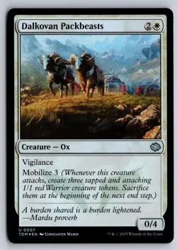 Dalkovan Packbeasts 7 UC Tarkir: Dragonstorm Magic: The Gathering Foil NM/M - Image 1