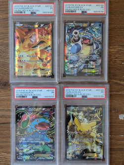 4 Pokemon PSA 1 Charizard Blastoise Venusaur Pikachu XY121 XY122 XY123 XY124 SEQ - Image 1