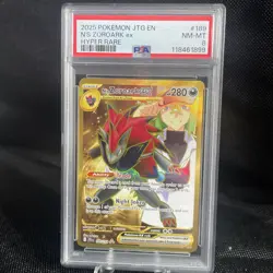 Pokemon N’s Zoroark Ex 189/159 Journey Together GOLD Hyper RARE - Image 1