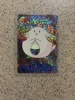 1999 Vintage Pocket Monsters Vending Prism - Chansey, Pink #1151 - Togepi Back - Image 1