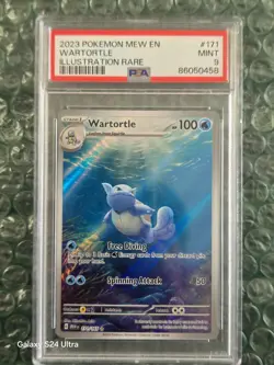 Pokemon Wartortle 171/165 Illustration Rare Holo Scarlet & Violet 151 PSA 9 EN - Image 1