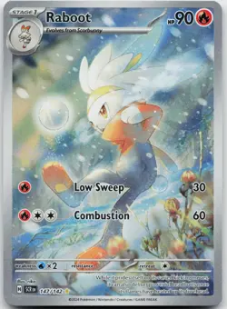 Raboot 147/142 Illustration Rare Stellar Crown Pokemon Near Mint - Image 1