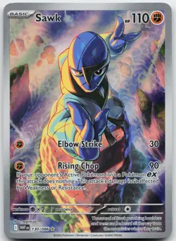 Sawk - 130/086 130/086 Illustration Rare SV: White Flare Pokemon Near Mint - Image 1