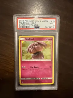 Pokemon PSA 9 SNUBBULL 15/18 - 2019 DETECTIVE PIKACHU HOLO PROMO - Image 1