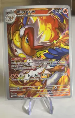 Pokemon Infernape 173/167 Twilight Masquerade Illustration Rare Full Art Holo EN - Image 1