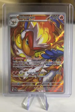 Pokemon Infernape 173/167 Twilight Masquerade Illustration Rare Full Art Holo EN - Image 3