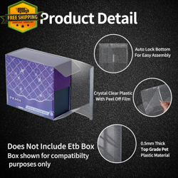 12PCS ETB Protector Case for Pokemon Elite Trainer Box PET 0.5MM Clear - Image 3