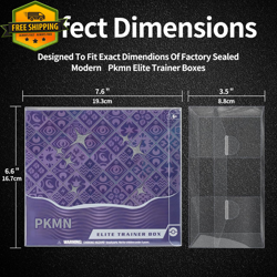 12PCS ETB Protector Case for Pokemon Elite Trainer Box PET 0.5MM Clear - Image 4