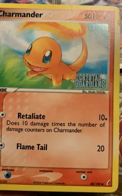 Pokemon TCG Charmander Reverse Holo 2006 EX Crystal Guardians 48/100 NM - Image 5