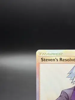 Pokemon Steven’s Resolve 165/168 Sun & Moon Celestial Storm Full Art Trainer - Image 4