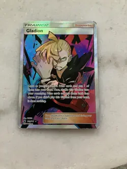 Pokemon TCG Gladion Full Art Ultra Rare Holo 109/111 Crimson Invasion - Image 1