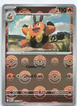 Pignite (Poke Ball Pattern) 012/086 Common Holo SV: White Flare NM Pokemon - Image 1