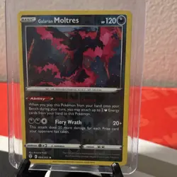 Pokemon TCG Galarian Moltres 093/203 SWSH07 Evolving Skies Reverse Holo 2021 - Image 2