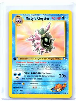 2000 Pokemon—Misty's Cloyster #29/132 Gym Heroes—Rare Nonholo (1st Edition) [LP] - Image 1