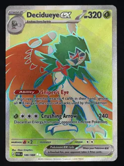 Decidueye ex 100/088 Holo Ultra Rare Perfect Order Pokemon Near Mint - Image 1