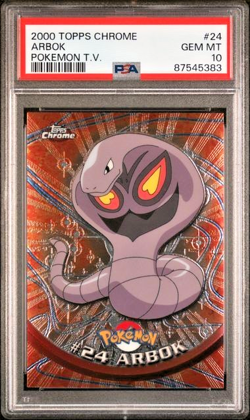 Topps Chrome Arbok Animation Edition #24 2000 Pokemon TV Series PSA 10 24 Mint - Image 1